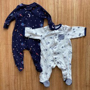 Set of 2 Footies (0-3 M)